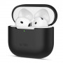 Θήκη σιλικόνης Tech-Protect Silicone THP4140 για Apple AirPods 4, μαύρη