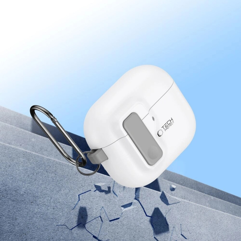 Θήκη Tech-Protect Slim Hook για Apple AirPods 4, Λευκή