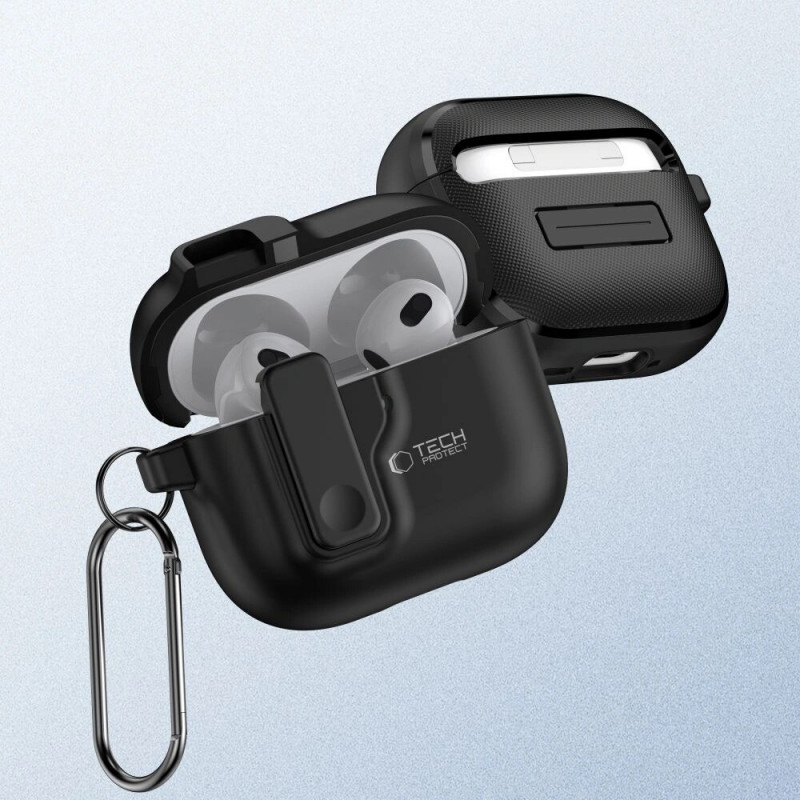 Θήκη Tech-Protect Slim Hook για Apple AirPods 4, Μαύρη