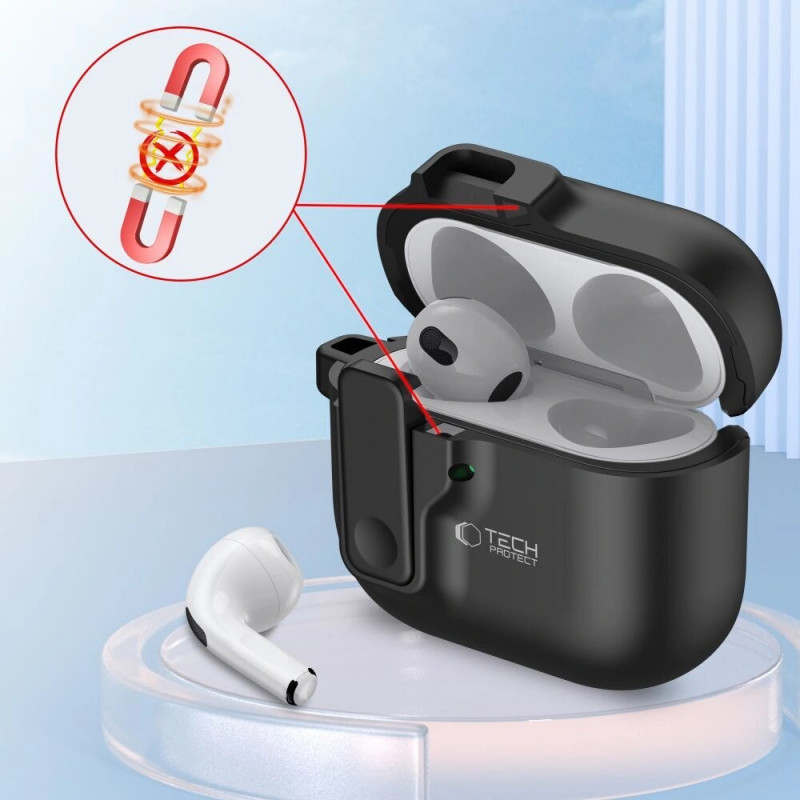 Θήκη Tech-Protect Slim Hook για Apple AirPods 4, Μαύρη
