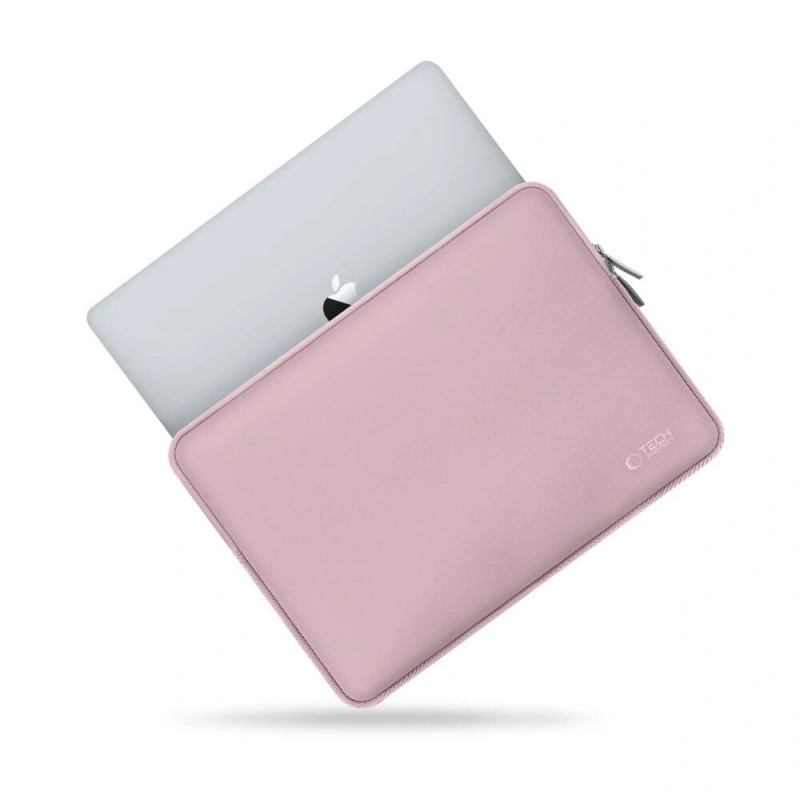 Θήκη για φορητό υπολογιστή Tech-Protect NeoSlim 15-16" με τσαντάκι αξεσουάρ, Dusty Rose