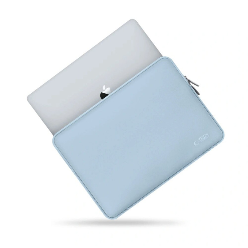 Θήκη για φορητό υπολογιστή Tech-Protect NeoSlim 13-14" με τσαντάκι αξεσουάρ, Winter Blue