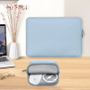 Θήκη για φορητό υπολογιστή Tech-Protect NeoSlim 13-14" με τσαντάκι αξεσουάρ, Winter Blue