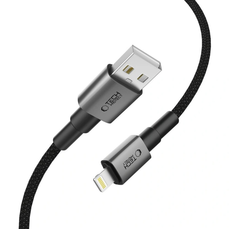Tech-Protect Καλώδιο Ultraboost DNA USB-A / Lightning 15W/2.4A 100 cm, Iron Grey