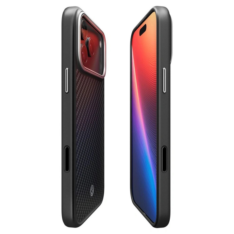 Θήκη Spigen Enzo Aramid T Mag MagSafe για Apple iPhone 17 Pro / 18 Pro, Μαύρο/Ασημί