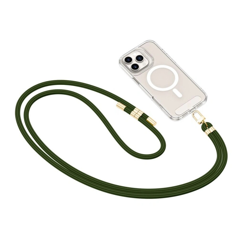 Tech-Protect C7S Rope Crossbody λουράκι τηλεφώνου, Hunter Green/gold