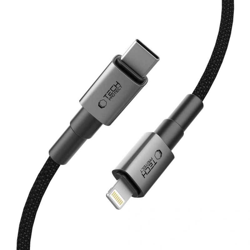 Καλώδιο Tech-Protect Ultraboost DNA USB-C / Lightning PD27W/3A 200 cm, Iron Grey