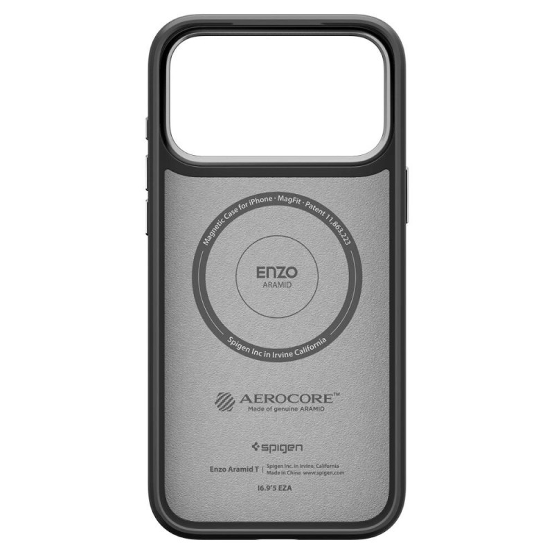 Θήκη Spigen Enzo Aramid T Mag MagSafe για Apple iPhone 17 Pro Max / 18 Pro Max, Μαύρο/Ασημί