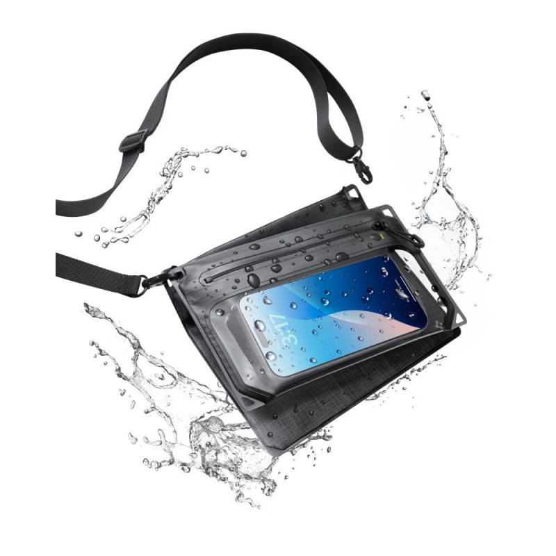 Spigen A640 Universal Αδιάβροχη Θήκη Crossbag, Μαύρο