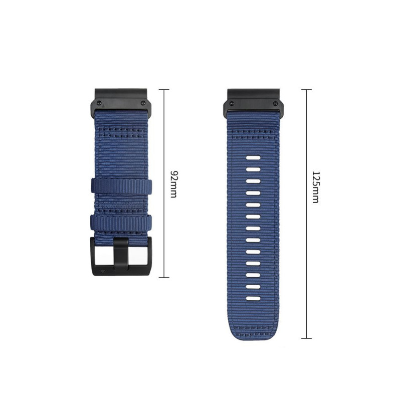 Tech-Protect Λουράκι Ρολογιού Nylon Classic για Garmin Fenix 5X / 5X Plus / 6X / 6X Pro / 7X / 8 / 8 Pro / 9 / 9 Pro 47 mm, Midnight Navy