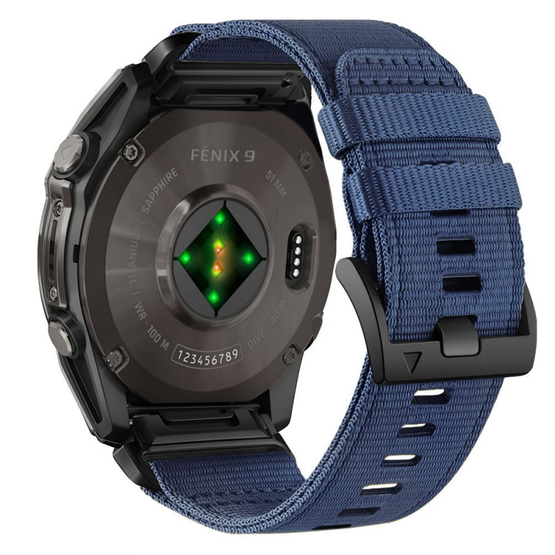 Tech-Protect Λουράκι Ρολογιού Nylon Classic για Garmin Fenix 5X / 5X Plus / 6X / 6X Pro / 7X / 8 / 8 Pro / 9 / 9 Pro 47 mm, Midnight Navy