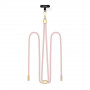 Tech-Protect C2S Rope Crossbody λουράκι τηλεφώνου, Baby Pink/gold