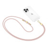 Tech-Protect C2S Rope Crossbody λουράκι τηλεφώνου, Baby Pink/gold