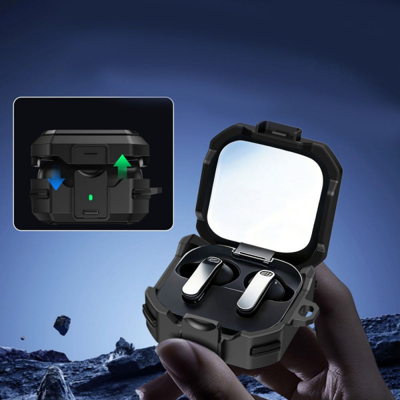 Θήκη Tech-Protect Carbonox MagSafe για Samsung Galaxy Buds 4 / 4 Pro, Μαύρη