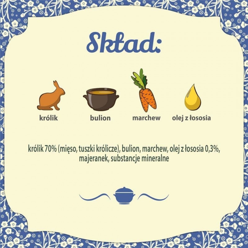 FOLK Delicate Meal for Puppies with Rabbit Mono Υγρή Τροφή για Σκύλους, 800 g