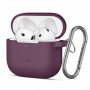 Θήκη σιλικόνης Tech-Protect Silicone Hook για Apple AirPods 4 / 5 THP6094, Burgundy