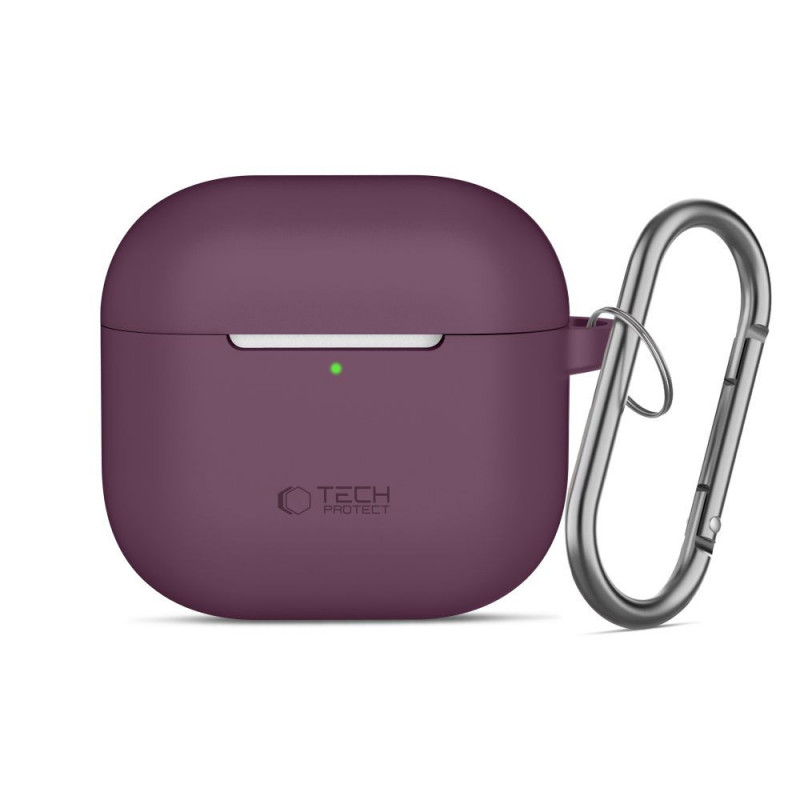 Θήκη σιλικόνης Tech-Protect Silicone Hook για Apple AirPods 4 / 5 THP6094, Burgundy