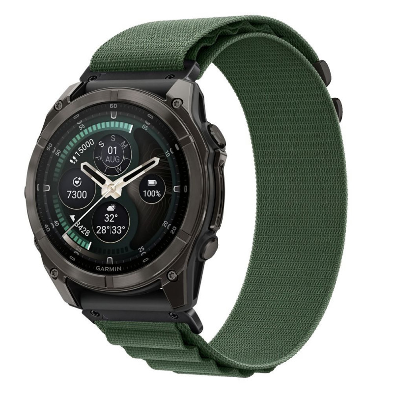 Tech-Protect Nylon Pro λουράκι ρολογιού για Garmin Fenix 5X / 5X Plus / 6X / 6X Pro / 7X / 8 / 8 Pro / 9 / 9 Pro (47 mm), στρατιωτικό πράσινο