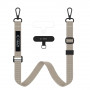 Tech-Protect C6S Rope Crossbody κορδόνι τηλεφώνου 2 σε 1, Cosmic Latte (μπεζ)