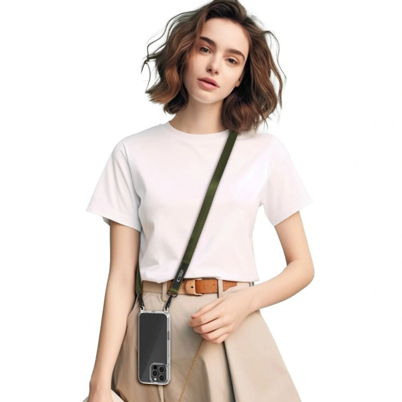 Tech-Protect C6S Rope Crossbody κορδόνι τηλεφώνου crossbody 2 σε 1, Cargo Khaki (λαδί)