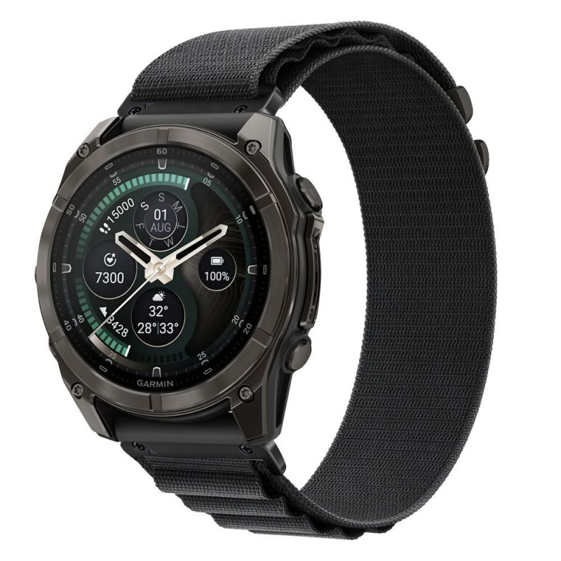 Tech-Protect Nylon Pro THP6035 λουράκι ρολογιού για Garmin Fenix 5X / 5X Plus / 6X / 6X Pro / 7X / 8 / 8 Pro / 9 / 9 Pro (51 mm), μαύρο