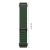 Tech-Protect Nylon Pro THP6036 λουράκι ρολογιού για Garmin Fenix 5X / 5X Plus / 6X / 6X Pro / 7X / 8 / 8 Pro / 9 / 9 Pro (51 mm), στρατιωτικό πράσινο