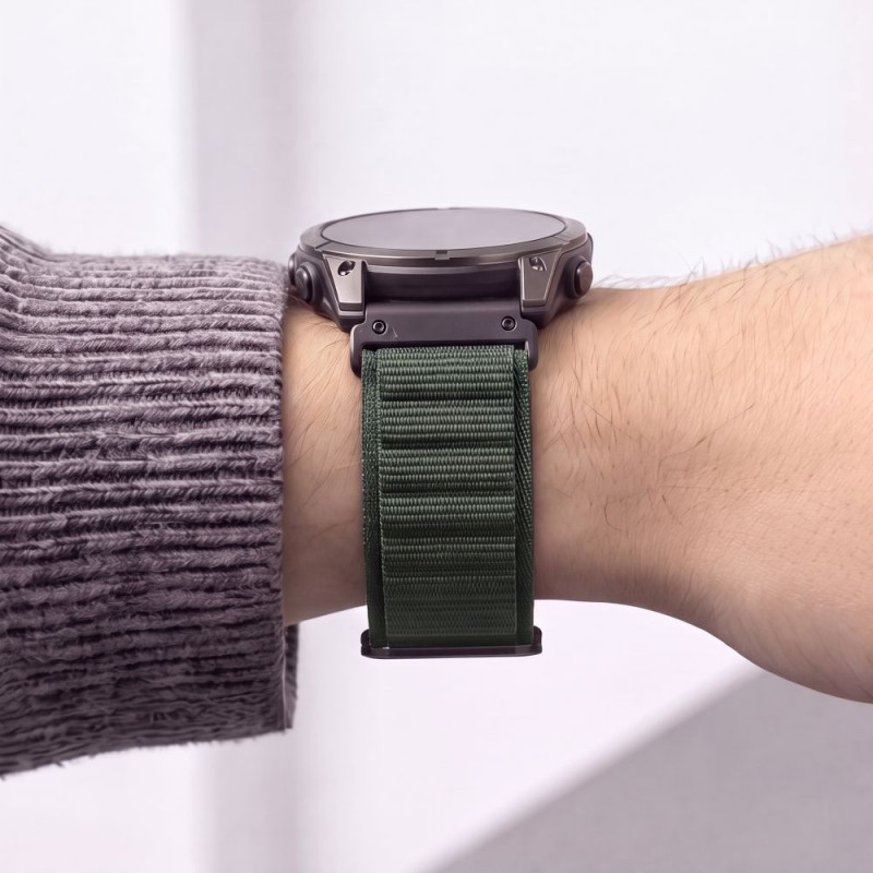 Tech-Protect Nylon Pro THP6036 λουράκι ρολογιού για Garmin Fenix 5X / 5X Plus / 6X / 6X Pro / 7X / 8 / 8 Pro / 9 / 9 Pro (51 mm), στρατιωτικό πράσινο