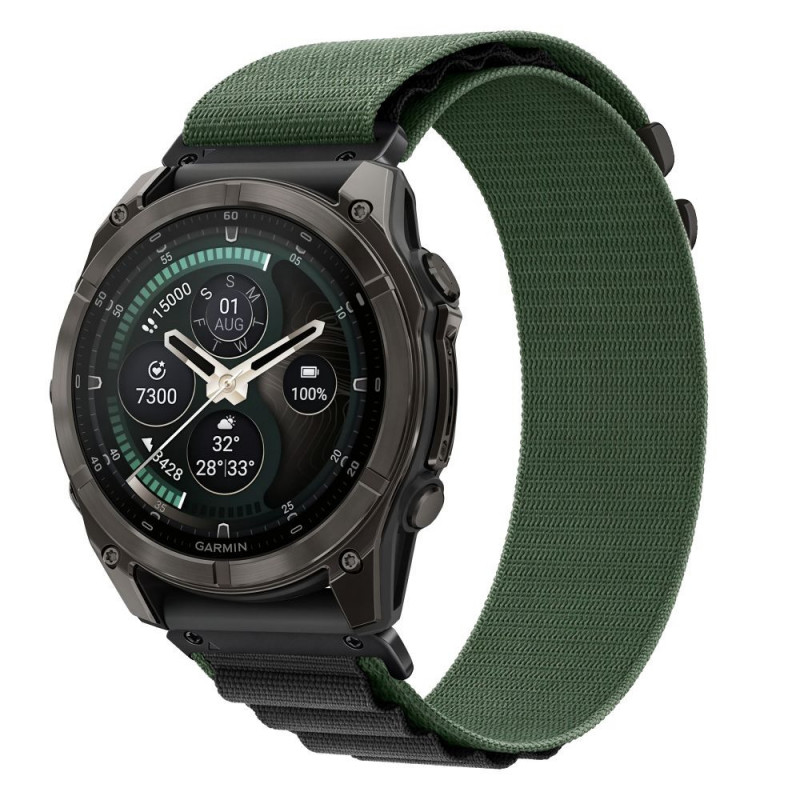 Tech-Protect Nylon Pro THP6034 λουράκι ρολογιού για Garmin Fenix 5X / 5X Plus / 6X / 6X Pro / 7X / 8 / 8 Pro / 9 / 9 Pro (51 mm), πράσινο / μαύρο