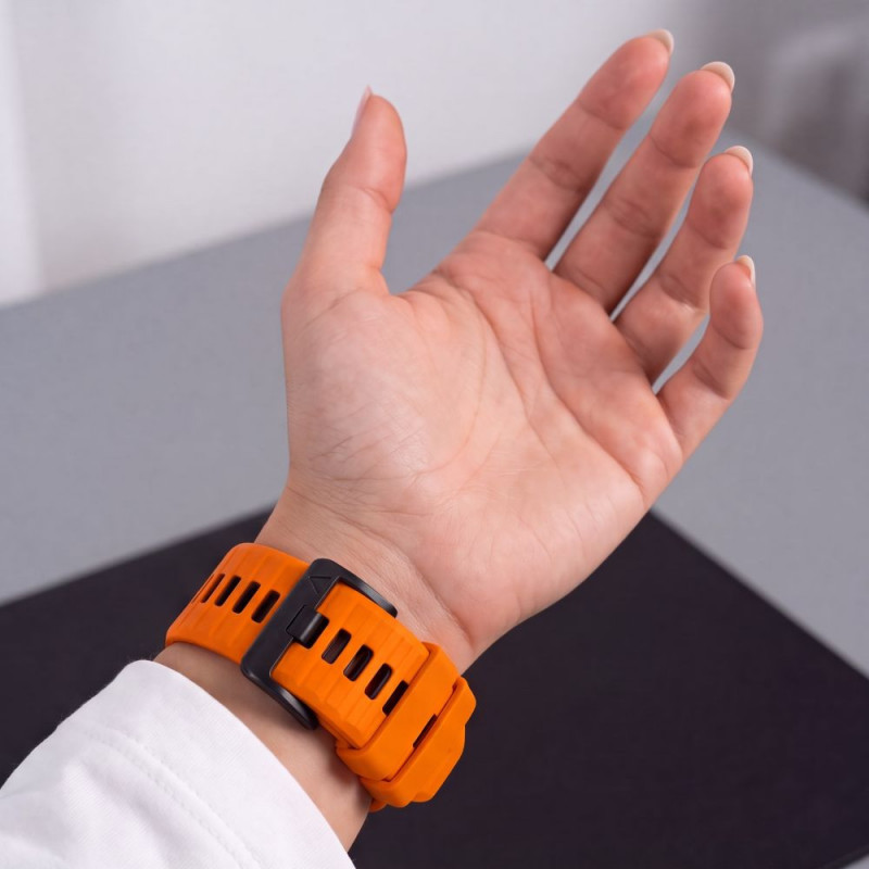 Tech-Protect Iconband Pro THP6048 λουράκι ρολογιού για Garmin Fenix 5X / 5X Plus / 6X / 6X Pro / 7X / 8 / 8 Pro / 9 / 9 Pro (47 mm), πορτοκαλί / μαύρο