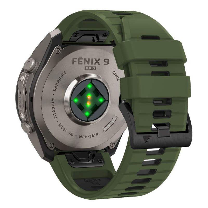 Tech-Protect Iconband Pro THP6049 λουράκι ρολογιού για Garmin Fenix 5X / 5X Plus / 6X / 6X Pro / 7X / 8 / 8 Pro / 9 / 9 Pro (47 mm), πράσινο / μαύρο