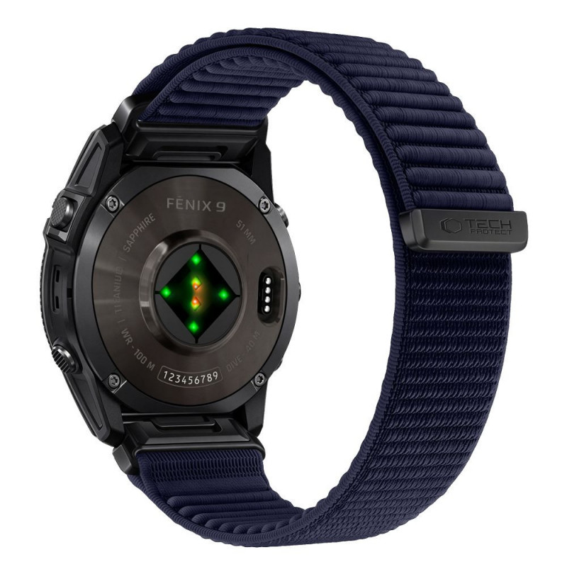 Tech-Protect NylonLoop THP6105 λουράκι ρολογιού για Garmin Fenix 5X / 5X Plus / 6X / 6X Pro / 7X / 8 / 8 Pro / 9 / 9 Pro (51 mm), μπλε ναυτικό