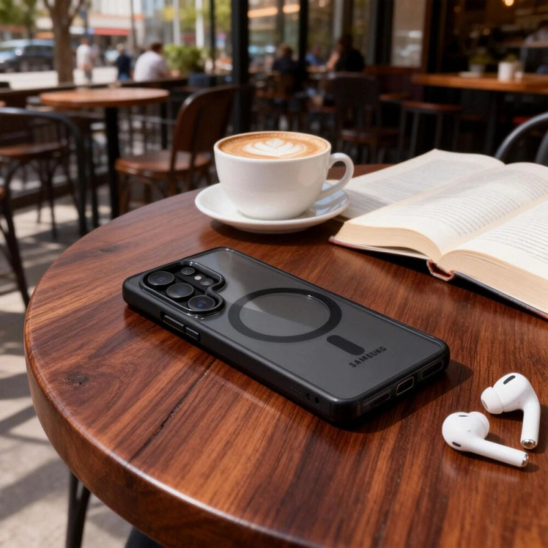 Θήκη Tech-Protect Magmat MagSafe για Samsung Galaxy S26 Ultra, Μαύρο/Διάφανο