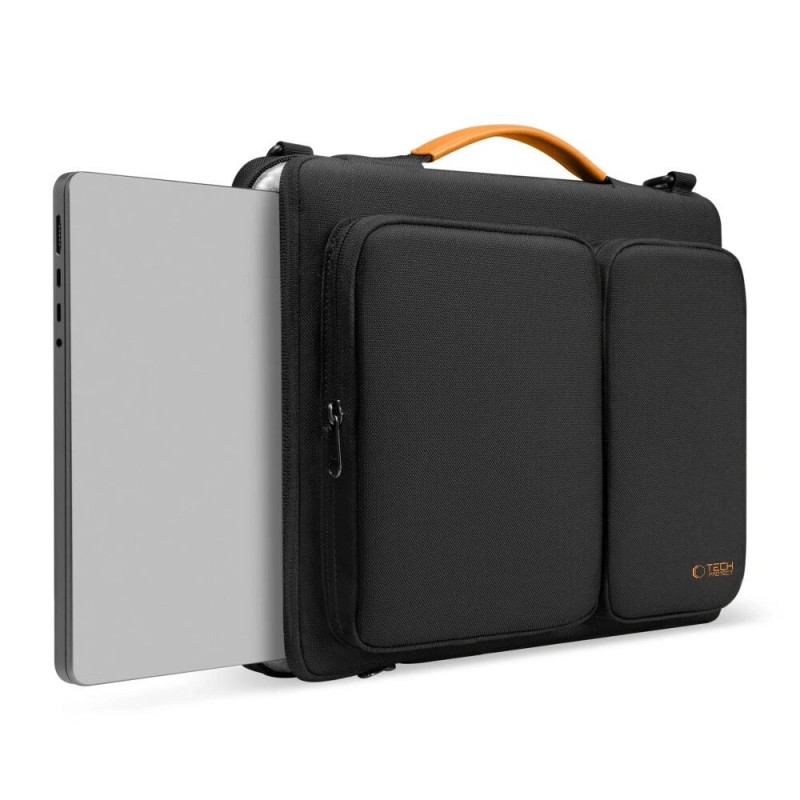 Tech-Protect Defender Bag THP4355 τσάντα laptop 13-14", μαύρη/πορτοκαλί