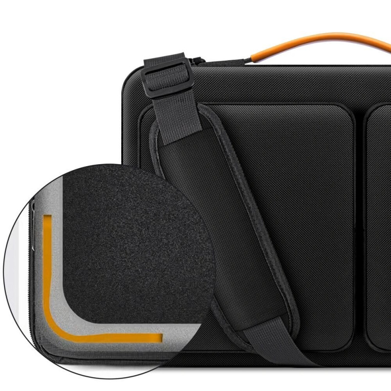 Tech-Protect Defender Bag THP4355 τσάντα laptop 13-14", μαύρη/πορτοκαλί