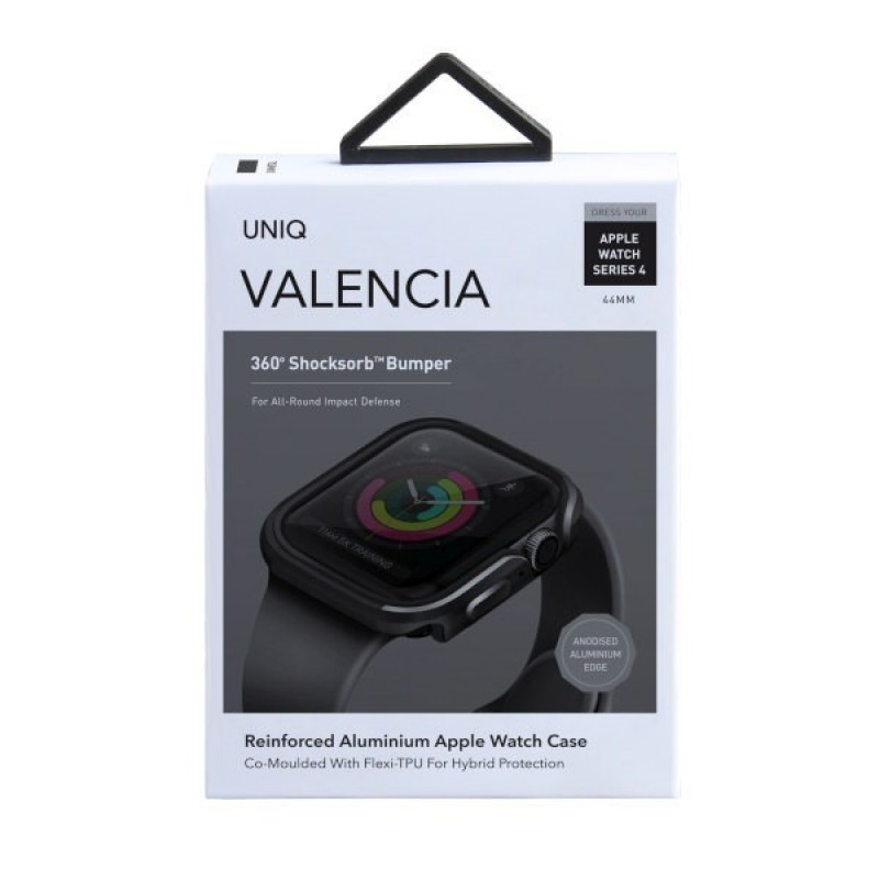Θήκη UNIQ Valencia για Apple Watch Series 4/5/6/SE 44 mm, γκρι gunmetal