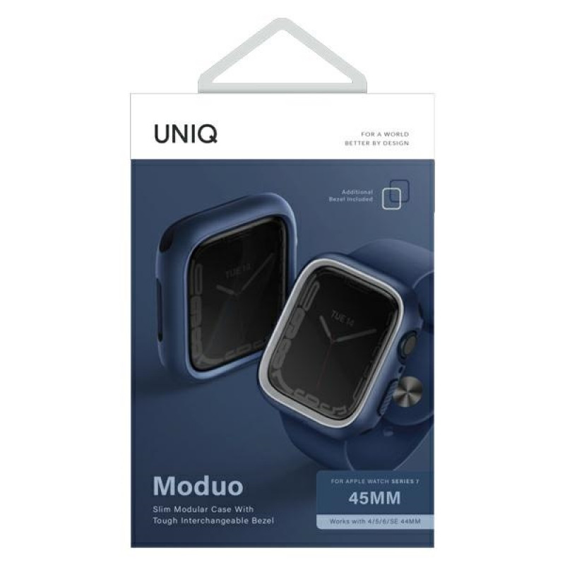 Θήκη UNIQ Moduo για Apple Watch 4/5/6/7/8/9/SE 44/45 mm, γκρι-μπλε