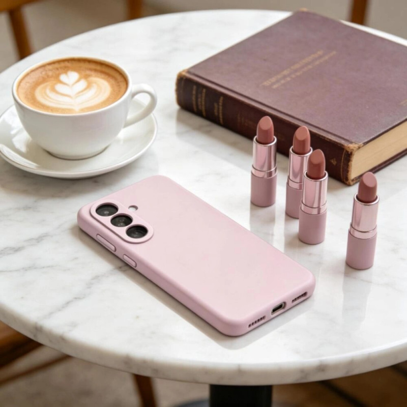 Θήκη Tech-Protect Silicone MagSafe για Samsung Galaxy S26+, ροζ μαργαριταρένιο