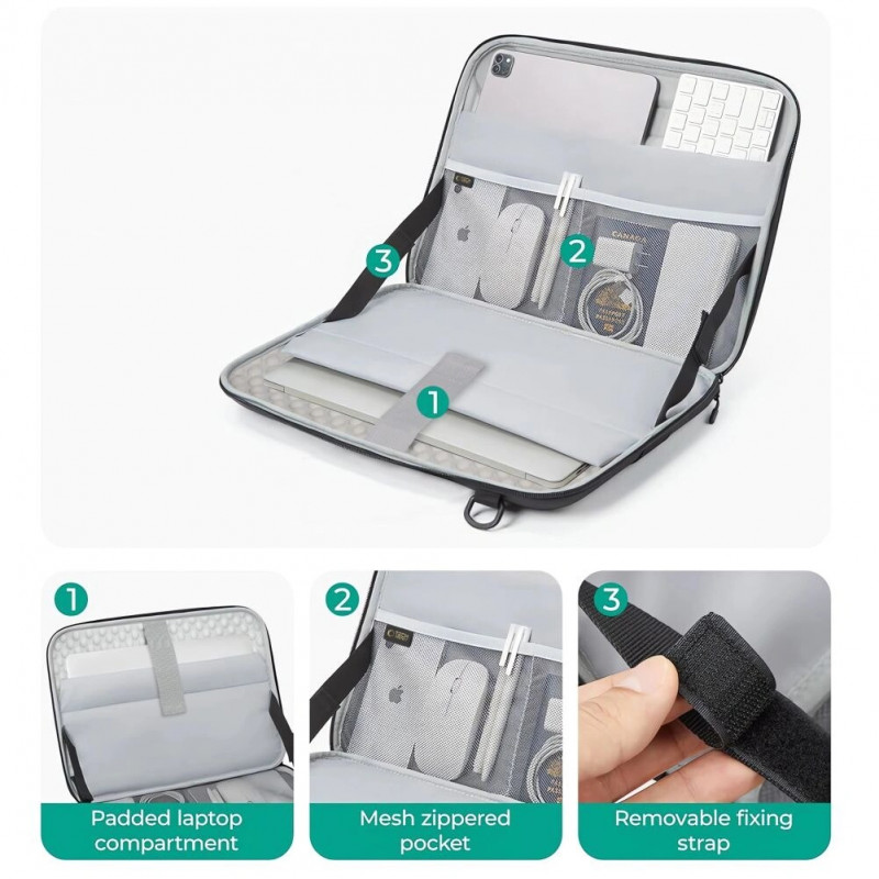 Θήκη laptop Tech-Protect Ranger-X Tactical 13-14", μαύρη