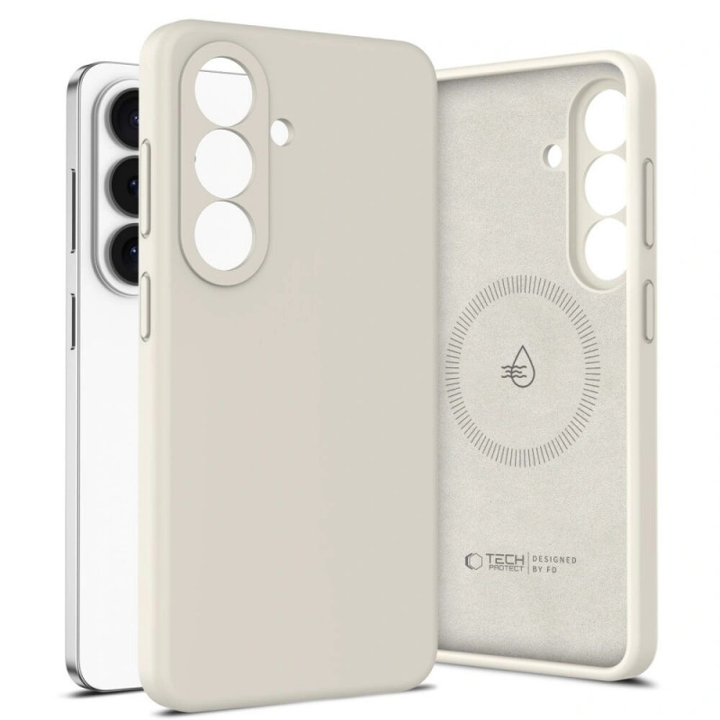 Θήκη Tech-Protect Silicone MagSafe για Samsung Galaxy S26+, Cosmic Latte