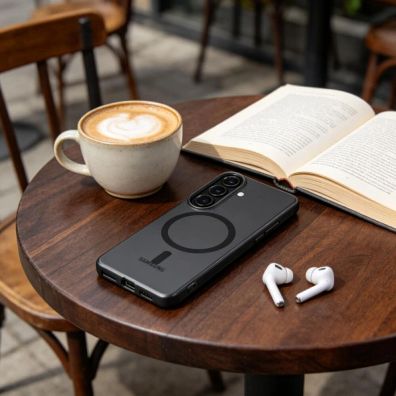 Θήκη Tech-Protect MagSlim MagSafe για Samsung Galaxy S26, μαύρη ματ