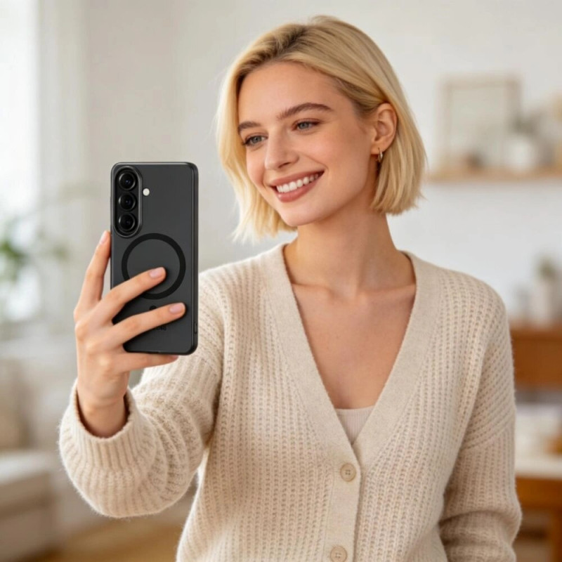 Θήκη Tech-Protect MagSlim MagSafe για Samsung Galaxy S26, μαύρη ματ
