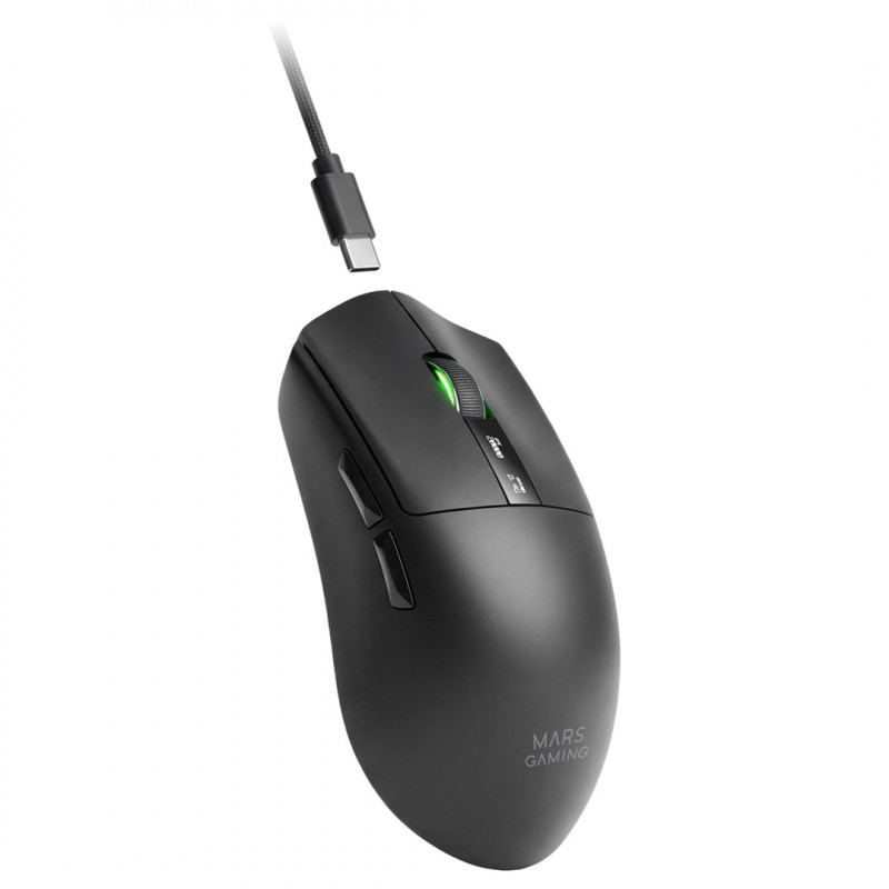 Mars Gaming MMW-ELITE Ασύρματο Gaming Ποντίκι, 20000 DPI, Bluetooth 5.4, 2.4 GHz, Μαύρο
