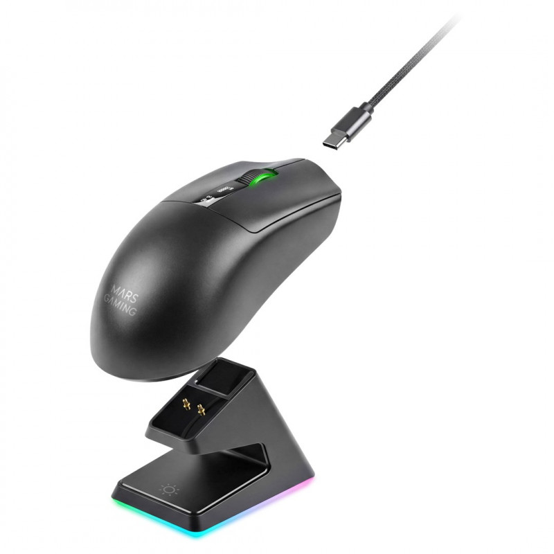 Mars Gaming MMW-ELITE Ασύρματο Gaming Ποντίκι, 20000 DPI, Bluetooth 5.4, 2.4 GHz, Μαύρο