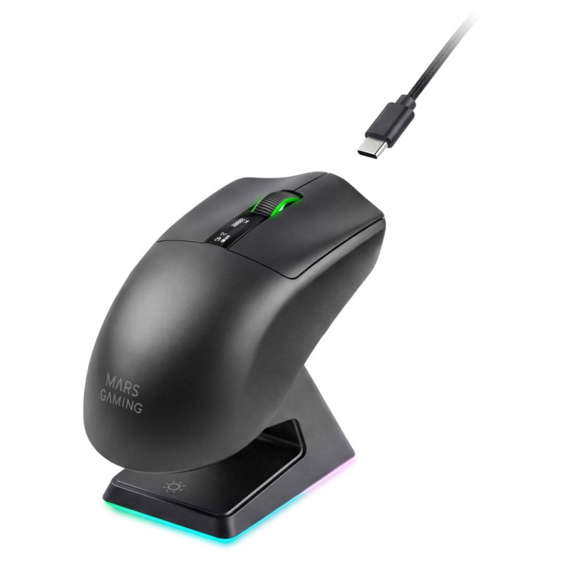 Mars Gaming MMW-ELITE Ασύρματο Gaming Ποντίκι, 20000 DPI, Bluetooth 5.4, 2.4 GHz, Μαύρο