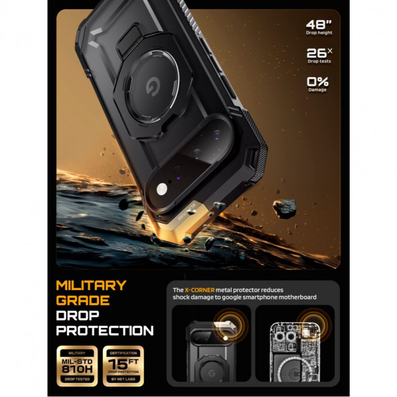 Θήκη Supcase UB Grip Mag MagSafe για Google Pixel 11 Pro XL, μαύρη