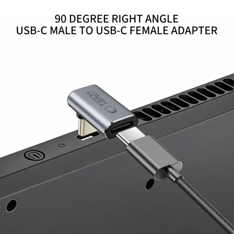 Tech-Protect UltraBoost AA02 γωνιακός προσαρμογέας USB-C, γκρι