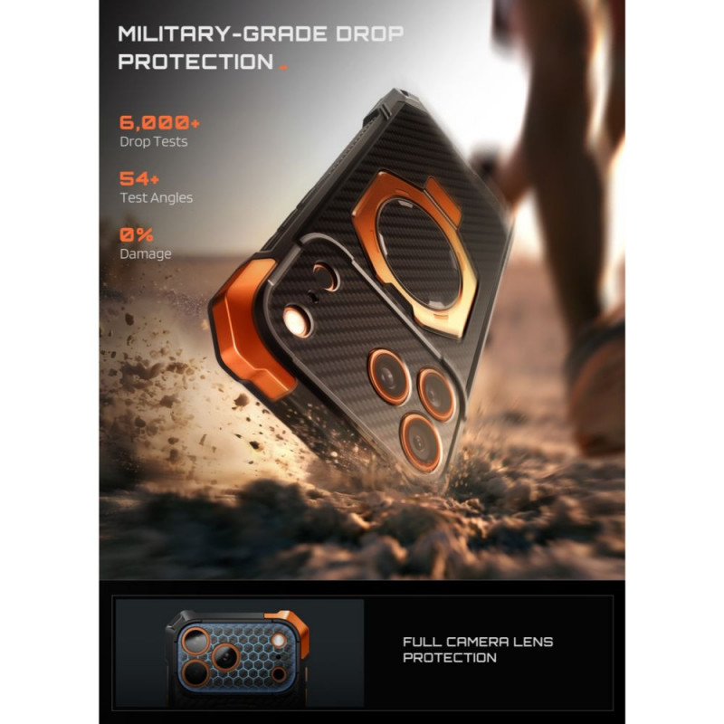 Θήκη Supcase UB Grip Mag MagSafe Aramid για Apple iPhone 17 Pro Max / 18 Pro Max, Μαύρο/Πορτοκαλί