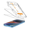Tech-Protect Quick Set+ Αντιχαρακτικό Γυαλί Προστασίας Οθόνης για Apple iPhone 13 / 13 Pro / 14 / 16e, Μαύρο (2 τεμ.)