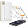 Tech-Protect Quick Set+ Προστατευτικό Οθόνης από Σκληρυμένο Γυαλί για Apple iPhone 15 / 16, Μαύρο (2 τεμ.)