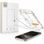 Tech-Protect Quick Set+ Προστατευτικό Οθόνης από Σκληρυμένο Γυαλί για Apple iPhone 16 Pro, Μαύρο (2 τεμ.)
